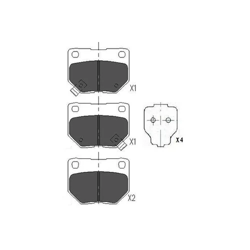 Sada brzdových platničiek kotúčovej brzdy KAVO PARTS KBP-6545