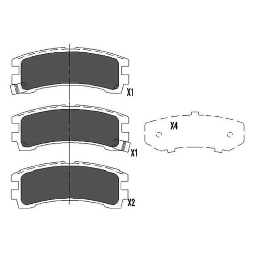 Sada brzdových platničiek kotúčovej brzdy KAVO PARTS KBP-6549
