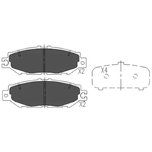Sada brzdových platničiek kotúčovej brzdy KAVO PARTS KBP-9064