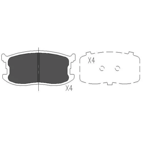Sada brzdových platničiek kotúčovej brzdy KAVO PARTS KBP-3507