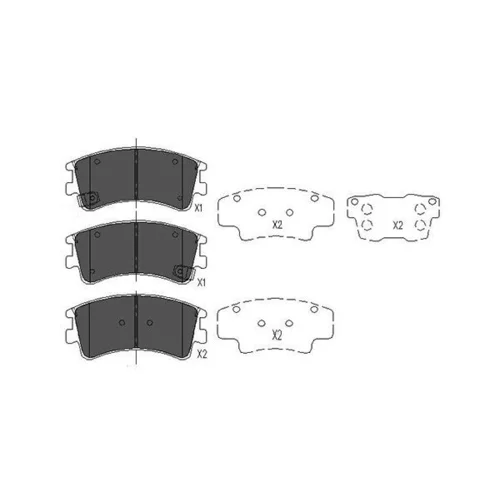 Sada brzdových platničiek kotúčovej brzdy KAVO PARTS KBP-4512