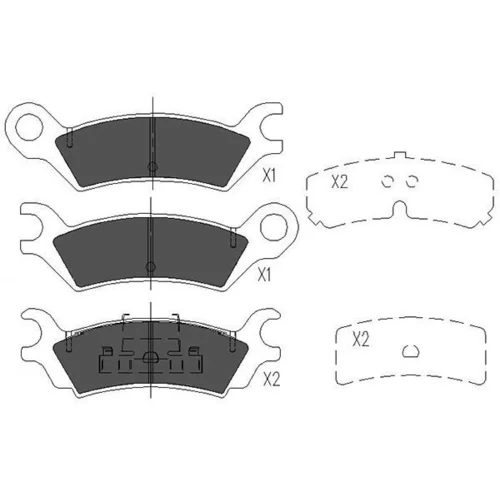 Sada brzdových platničiek kotúčovej brzdy KAVO PARTS KBP-4538