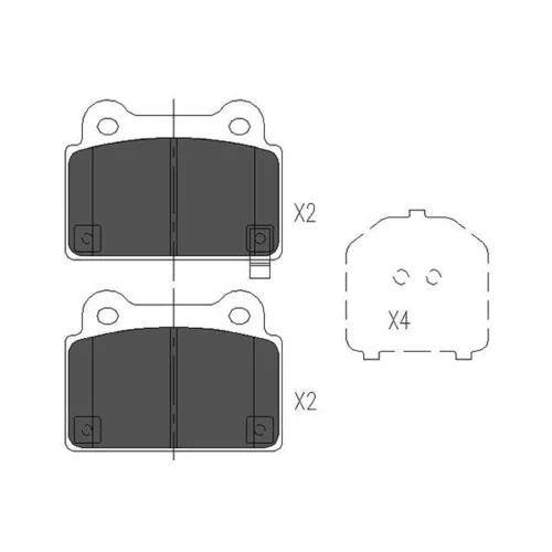 Sada brzdových platničiek kotúčovej brzdy KAVO PARTS KBP-5542