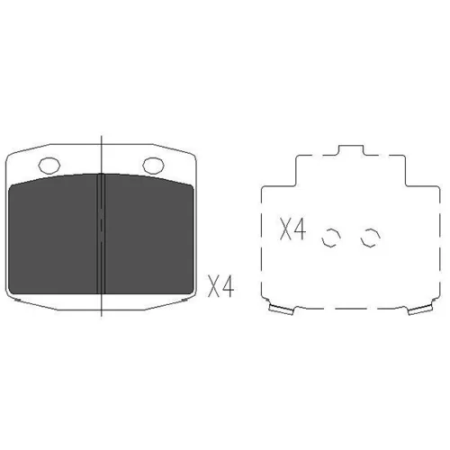 Sada brzdových platničiek kotúčovej brzdy KAVO PARTS KBP-6570
