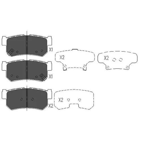 Sada brzdových platničiek kotúčovej brzdy KAVO PARTS KBP-7501