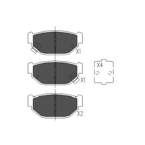 Sada brzdových platničiek kotúčovej brzdy KAVO PARTS KBP-8007