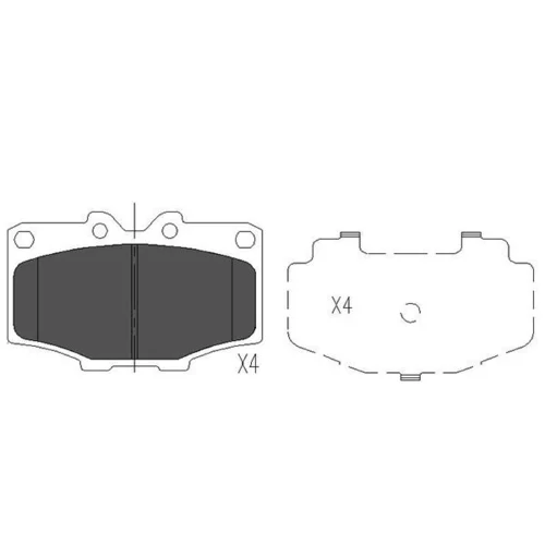 Sada brzdových platničiek kotúčovej brzdy KAVO PARTS KBP-9028