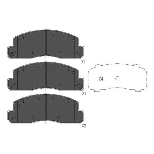 Sada brzdových platničiek kotúčovej brzdy KAVO PARTS KBP-9088