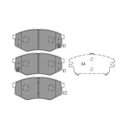 Sada brzdových platničiek kotúčovej brzdy KAVO PARTS KBP-4025