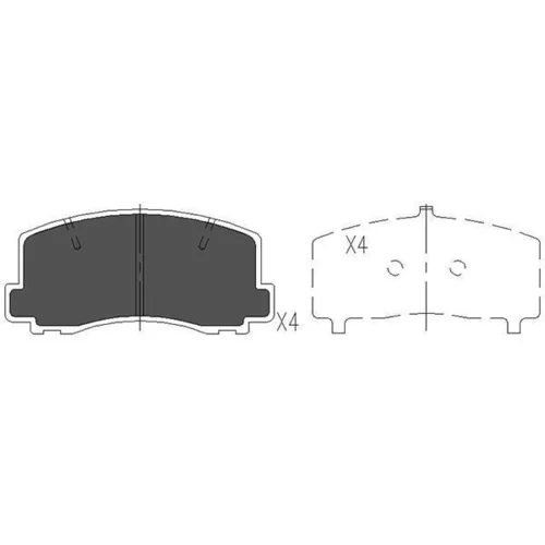 Sada brzdových platničiek kotúčovej brzdy KAVO PARTS KBP-5522