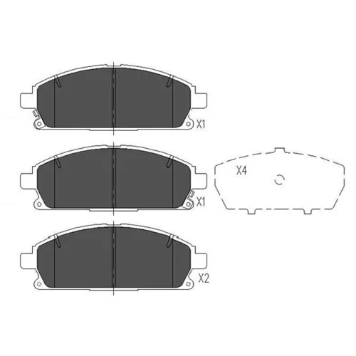 Sada brzdových platničiek kotúčovej brzdy KAVO PARTS KBP-6515