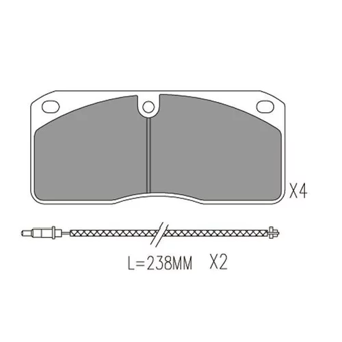 Sada brzdových platničiek kotúčovej brzdy KAVO PARTS KBP-6622