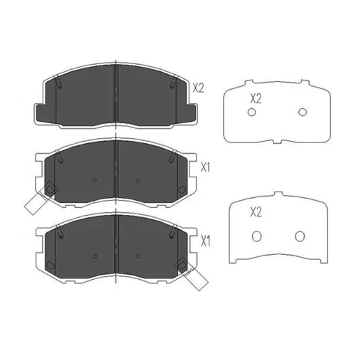 Sada brzdových platničiek kotúčovej brzdy KAVO PARTS KBP-9033