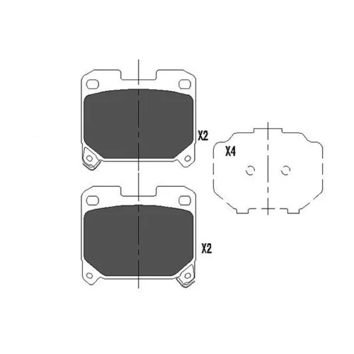 Sada brzdových platničiek kotúčovej brzdy KAVO PARTS KBP-9063
