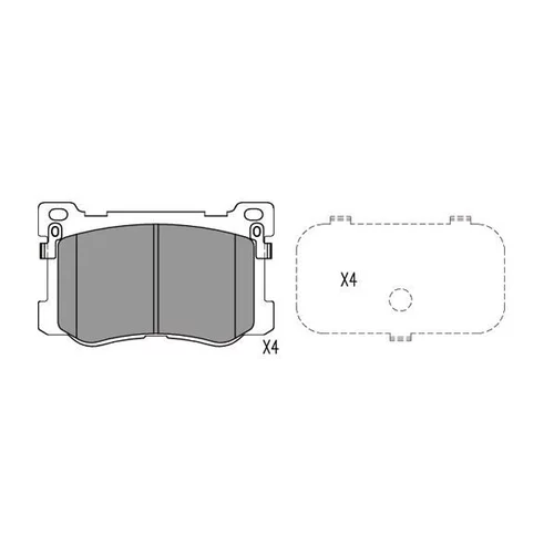 Sada brzdových platničiek kotúčovej brzdy KAVO PARTS BP-3057