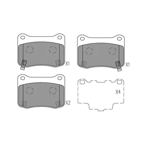 Sada brzdových platničiek kotúčovej brzdy KAVO PARTS BP-9158