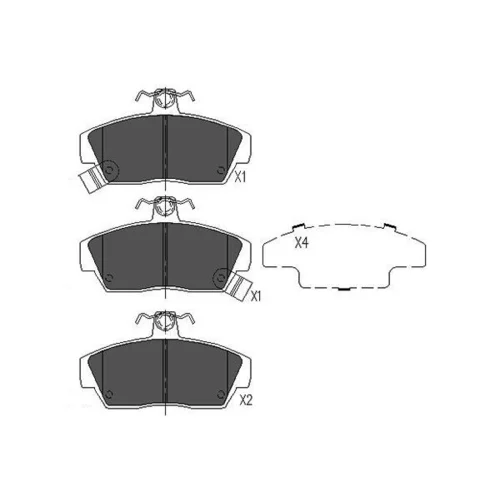 Sada brzdových platničiek kotúčovej brzdy KAVO PARTS KBP-2023