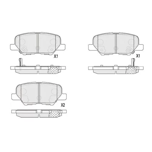 Sada brzdových platničiek kotúčovej brzdy KAVO PARTS KBP-5551