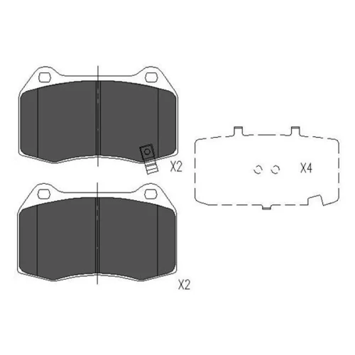 Sada brzdových platničiek kotúčovej brzdy KAVO PARTS KBP-6561