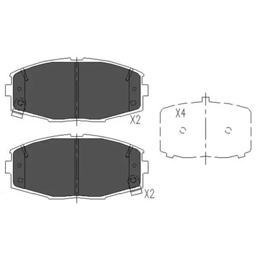 Sada brzdových platničiek kotúčovej brzdy KAVO PARTS KBP-9034