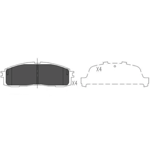 Sada brzdových platničiek kotúčovej brzdy KAVO PARTS KBP-9056