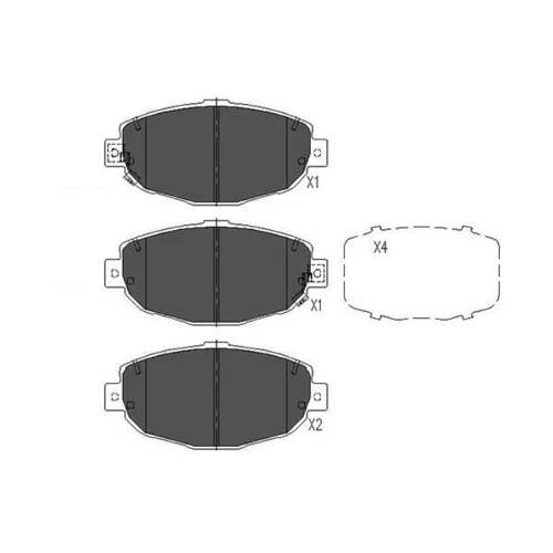 Sada brzdových platničiek kotúčovej brzdy KBP-9072 (KAVO PARTS)