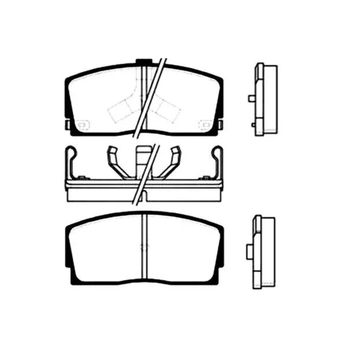 Sada brzdových platničiek kotúčovej brzdy KAVO PARTS BP-1503