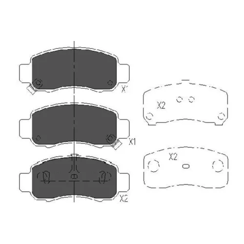 Sada brzdových platničiek kotúčovej brzdy KAVO PARTS KBP-2033