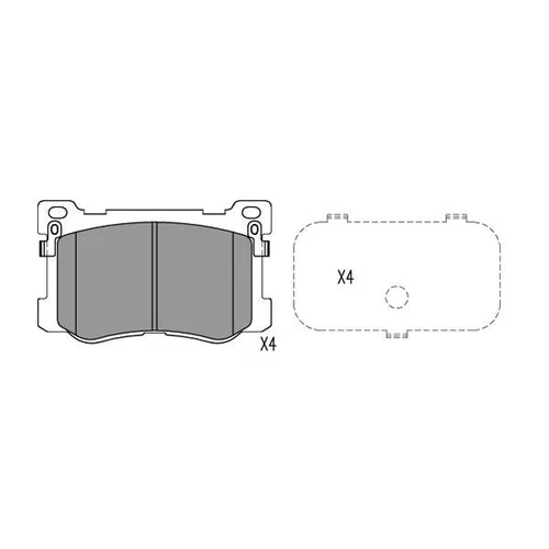 Sada brzdových platničiek kotúčovej brzdy KAVO PARTS KBP-3048