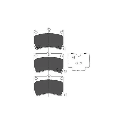 Sada brzdových platničiek kotúčovej brzdy KAVO PARTS KBP-4501