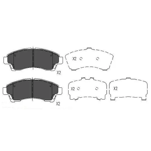 Sada brzdových platničiek kotúčovej brzdy KAVO PARTS KBP-4534