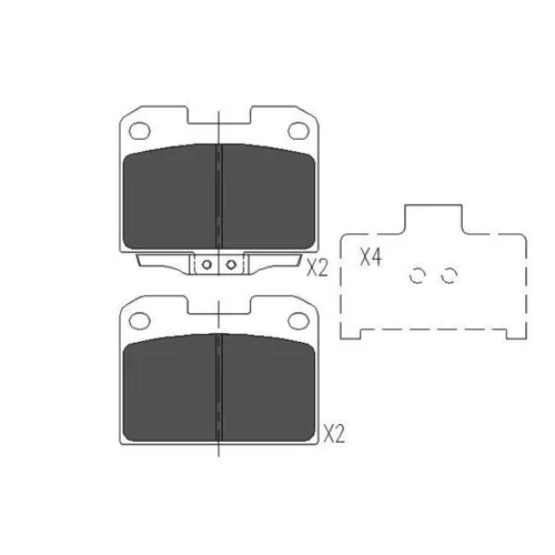 Sada brzdových platničiek kotúčovej brzdy KAVO PARTS KBP-5531