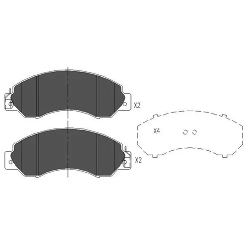Sada brzdových platničiek kotúčovej brzdy KAVO PARTS KBP-6592