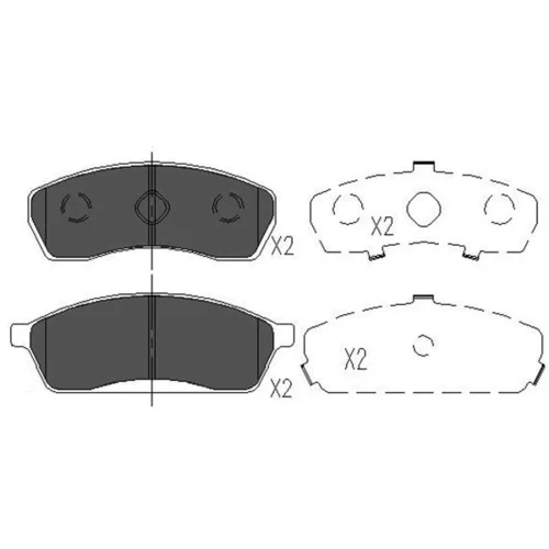 Sada brzdových platničiek kotúčovej brzdy KAVO PARTS KBP-8014