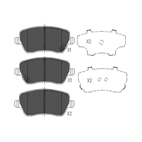 Sada brzdových platničiek kotúčovej brzdy KAVO PARTS KBP-8522