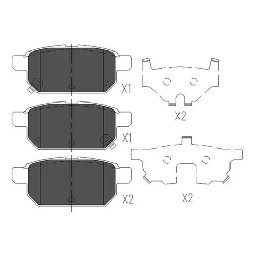 Sada brzdových platničiek kotúčovej brzdy KAVO PARTS KBP-8526