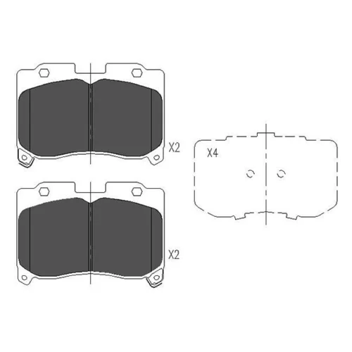 Sada brzdových platničiek kotúčovej brzdy KAVO PARTS KBP-9045