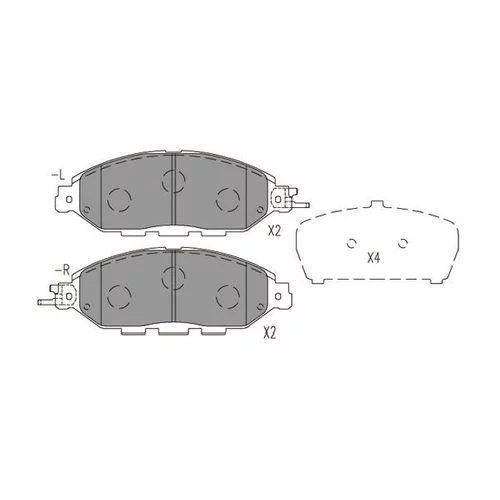 Sada brzdových platničiek kotúčovej brzdy KAVO PARTS BP-6641