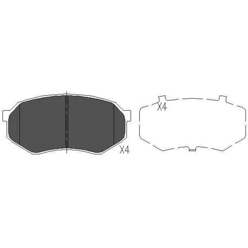 Sada brzdových platničiek kotúčovej brzdy KAVO PARTS KBP-4524
