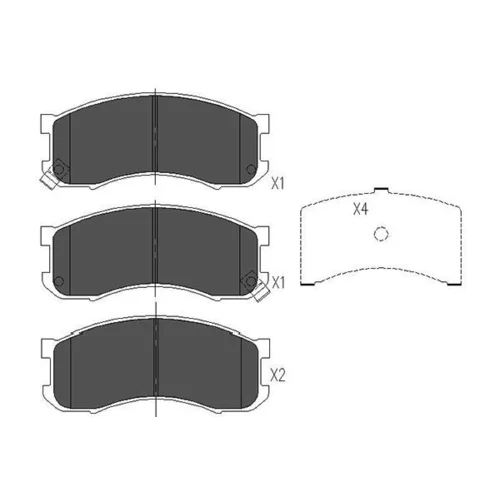 Sada brzdových platničiek kotúčovej brzdy KAVO PARTS KBP-4526