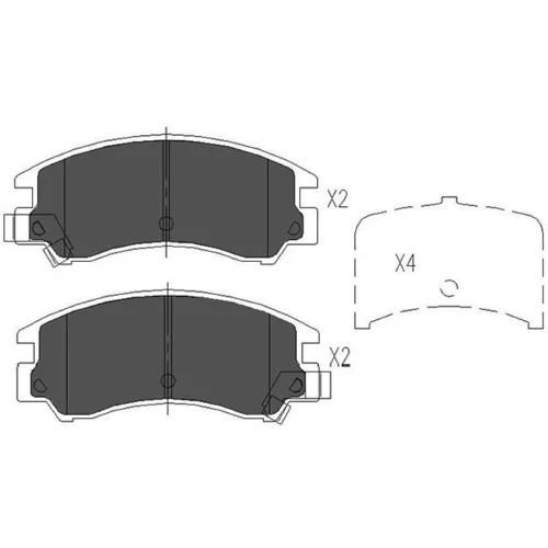 Sada brzdových platničiek kotúčovej brzdy KAVO PARTS KBP-8008
