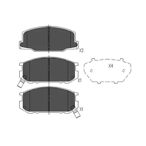 Sada brzdových platničiek kotúčovej brzdy KAVO PARTS KBP-9031