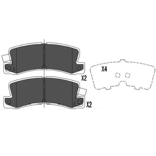 Sada brzdových platničiek kotúčovej brzdy KAVO PARTS KBP-9058