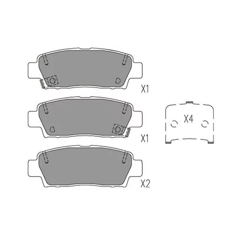 Sada brzdových platničiek kotúčovej brzdy KAVO PARTS KBP-9125