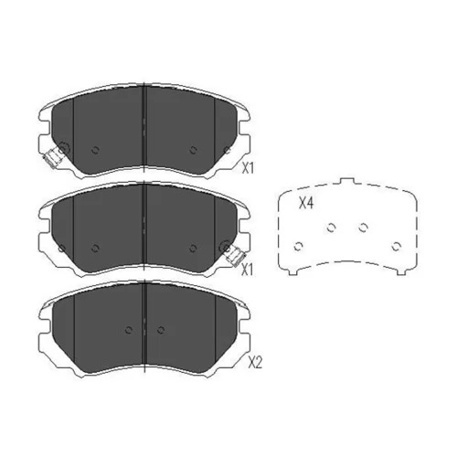 Sada brzdových platničiek kotúčovej brzdy KAVO PARTS KBP-3008