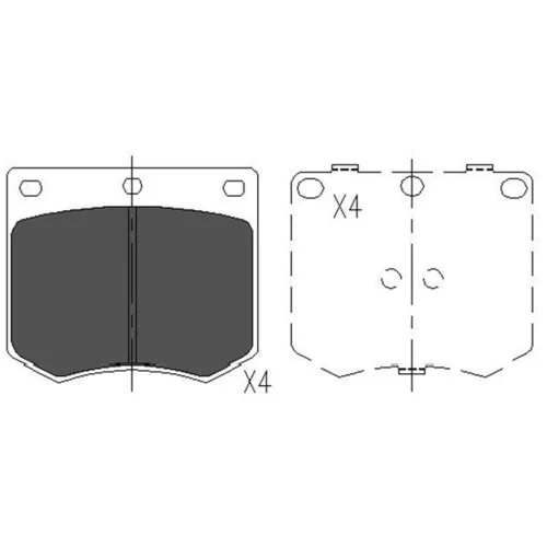 Sada brzdových platničiek kotúčovej brzdy KAVO PARTS KBP-3012