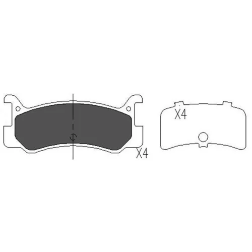 Sada brzdových platničiek kotúčovej brzdy KAVO PARTS KBP-4535