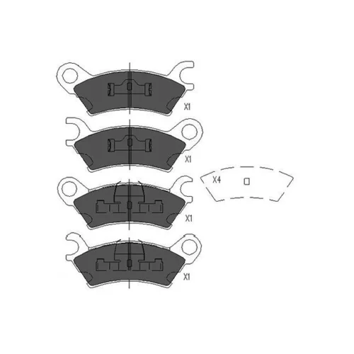 Sada brzdových platničiek kotúčovej brzdy KAVO PARTS KBP-4542