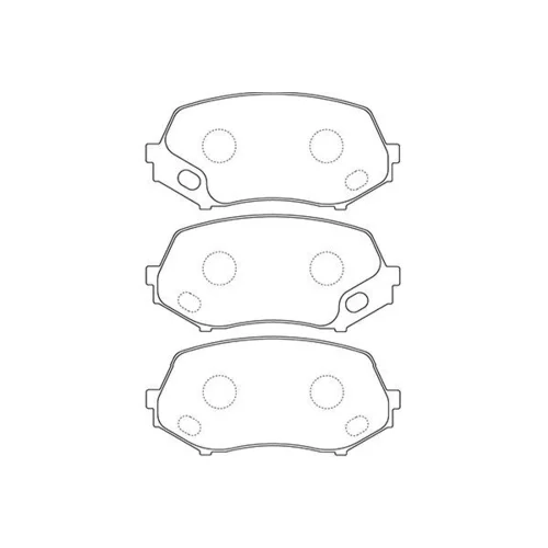 Sada brzdových platničiek kotúčovej brzdy KAVO PARTS KBP-5556