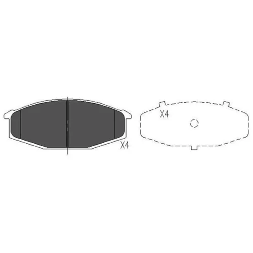 Sada brzdových platničiek kotúčovej brzdy KAVO PARTS KBP-6520